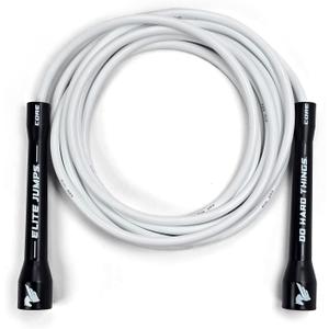 Elite Jumps Adjustable Jump Rope – 6mm PVC Training Rope for Fitness & Cardio | Indoor/Outdoor Skipping Rope with Unbreakable Handles, Non-Kinking Cord & Smooth Rotation for Boxing & Strength