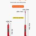 VEVOR 4 Ton Hydraulic Long Ram Jack, Cherry Picker Ram with Single Piston Pump, Manual Engine Hoist Cylinder with Handle and Flat Base, for Garage & Engine Lifting, Red