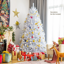 7ft White Iridescent Tinsel Artificial Christmas Tree with 1156 Branch Tips
