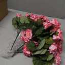 Artificial Geranium Fake Flowers for Outdoors Decoration, 6 Bundles Silk Geraniums Pink Flower UV Resistant Look Real Faux Plants for Outside Planter Front Door Garden Porch Patio Balcony Yard Home