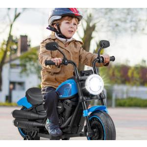 Kids Electric Motorcycle with Training Wheels and LED Headlights