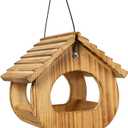 BalterFF Bird Feeders for Outdoors,Wooden Unique Seed Sunflower Food Feeder Blue Cardinal Finch Backyard Platform Balcony Gazebo Tree Fence Wall Mount Effortless Holder Automatic Buddy