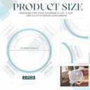 2 Pcs 4 Cups Plastic Food Storage Lid with Green Gasket Leakproof Airtight Lockable Replacement Clear Storage Lid for Kitchen Bowl