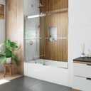 DreamLine Sapphire 56-60 in. W x 60 in. H Semi-Frameless Bypass Tub Door in Chrome, SHDR-6360602-01