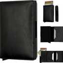 Slim Wallet For Men Gifts For Men Blocking Rfid Wallet For Men Credit Card Holder Men Wallet & Wallet Women Wallets For Men Business Card Holder Case Minimalist Wallet For Man (Black)