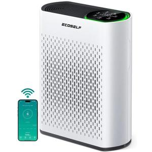 Smart Air Purifiers for Large Room, Cleans 2,400 ft in 30 Mins, 3-Stage True HEPA, 360 Airflow, Smart WiFi App Control, Real-Time Air Quality (PM2.5) Display, Ultra-Quiet 20dB Sleep Mode, HAP602WF