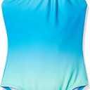 Kanu Surf Girls Jasmine Beach Sport Halter One Piece Swimsuit (12, Janie Blue)