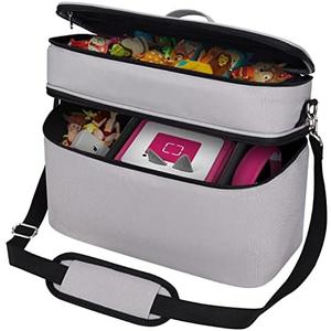 DDgro Storage Case for Storypod, Toniesbox Accessories, Tonie Carrying Bag for Tonie Starter Set, Tony Characters, Audio Player Box, Charger & Headphone, Bag Only (Gray, Large)