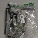 Shelf and Rod Brackets, 4 Pcs Closet Shelf & Rod Brackets Wall Mounted, Heavy Duty Closet Shelf Closet Bracket with Rods Holder, Closet Shelves Supports with Screws, Black (8 inches)