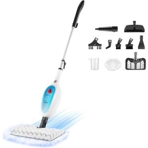 Steam Mop, 10 in 1 MultiPurpose Powerful Steam Detachable Floor Steamer for Hardwood/Tile/Wall All Floors Cleaning with 11 Accessories for Whole Home Use