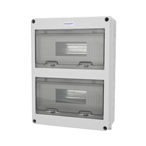 MOLLOM 24 Way Circuit Breaker MCB Distribution Protection Box with DIN Rail, IP65 Waterproof,for Indoor and Outdoor (24Way | 280x110x370 MM, HT)
