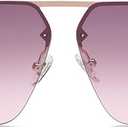 SOJOS Trendy Aviator Sunglasses Mens Womens Retro Metal Rimless Frame Shades Lentes De Sol Para Mujer SJ1192 (Purple)