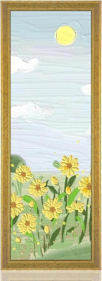 Wood 10x30 Frame Gold, Ornate Natural 30x10in Poster Picture Frame, Modern Golden 10 x 30inch Gallery Wall Photo Frame with HD Plexiglass, Horizontal Vertical Wall Mounting Display 1pcs Gold