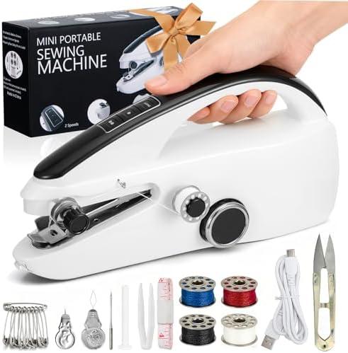 LEETAT Handheld Sewing Machine for Beginners, Easy to Operate and Fast Stitch Suitable for Clothes,Fabrics and Quick Home Repairs for Mom Birthday Valentine's Day Christmas Gifts