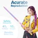 41" Anime Cosplay Sword with Sheath, Non-3D Printed & Back-Carry, Collectible Prop for Costume&Display