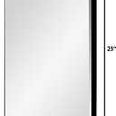 DYLLOR Black Plastic Medicine Mirror Cabinet for Bathroom with 16 x 26 inch Beveled Edge Mirror, Recessed and Surface Mount