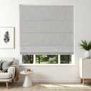 Joydeco Cordless Roman Shades, Linen Window Blinds, 40" W×75" H, White
Thermal Insulated Blackout Blinds, Room Darkening Shades for Indoor Windows, Easy to Install