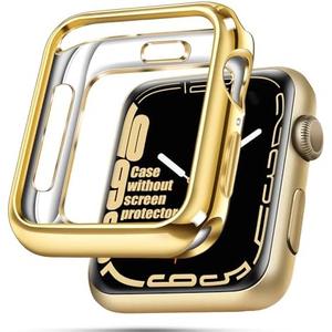 top4cus 40mm Case Soft Flexible Lightweight Anti-Scratch Overall Protective 40mm Iwatch Waterproof Cover Case Shiny Workout Shockproof Bumper Compatible with Apple Watch Series 6/SE/5/4 - Gold