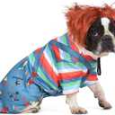 Universal Chucky Halloween Dog Costume - Scary Horror Movie Costumes for Dogs - Officially Licensed, Size XXL (Blue)