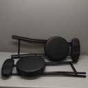 Cushioned Padded Folding Stools, Folding Bar Stool with Backrest, 220lb Capacity, 19 Inch Collapsible Round Portable Foldable Chair for Outdoor Indoor Kitchen Camping Fishing (Grey, 2 Pack)