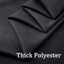 10x10 ft Black Backdrop Curtain Panels for Parties, Thick Polyester Wedding Backdrop Drapes for Birthday Photography Background Party Backdrop Home Decorations