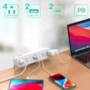 PD30W Desk Clamp Power Strip, Desktop Mount Surge Protector, Fast Charging Station, 5Ft Extension Cord Desk Edge Mount Shelf with 4 Outlets 4 USB Ports (2 USB C), Home Office Accessories Essentials