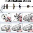 10 inch Steel Wire Weed Wheel Brush Cutter Trimmer Head, Universal Weed Eater Attachments, Unbreakable Wired Trimmer Blade Replacement with 2 Pack of Adapters kit for Weed Wacker