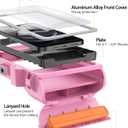 Waterproof Phone Case for Snorkeling - Underwater Touchscreen Housing, Universal Underwater Photo&Video Diving Case for iPhone 17/16/15/14 Pro Max Samsung Galaxy S25/S24 Ultra Up to 6.9'' Purple