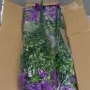 Grunyia 20 Bundles Artificial Flowers for Outdoors, UV Resistant Fake Plants Flowers Greenery Shrubs Plants for Decoration Outside Plants Hanging Planter Home Garden Decor (Purple)