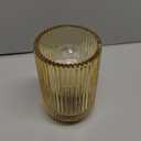 Battery Operated Lamp, Cordless Table Lamp with Timer, Desk Bedside Lamps with LED Warm Light, Glass Small Table Lamp for Bedroom, Bathroom, Living Room, Home Decor - Amber