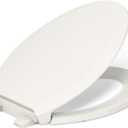 KOHLER 4734-RL-96 Rutledge ReadyLatch Soft Close Elongated Toilet Seat, Quiet-Close Lid, Grip-Tight Bumpers, Installation Hardware, Home Essentials, Biscuit