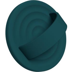 Upgraded Magnetic Phone Grip, Liquid Silicone Soft and Portable, Removable Finger Loop Ring Grip Holder for iPhone, Strong Magnetic Attraction, Compatible with MagSafe Phone Case, Dark Green