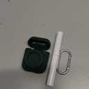 2 in 1 Silicone Case Compatible with AirPod 4 and AirTag 2/1, Shockproof Protective Skin Cover for AirPods 4th Generation with Cleaner Kit & Carabiner (Dark Green)