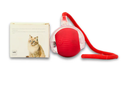Interactive Dog Cat Toy Ball, Automatic Moving Bouncing Rolling, with Replacement Tail, Pet Smart Chase Ball Rechargeable, Enrichment Toys for Bored Indoor Adult Cats/Dogs