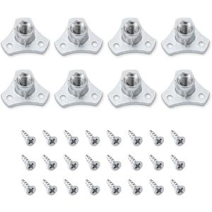 POWERTEC 5/16-18 T Nuts, 8 Pcs | Screw-On Tee Nuts for Bolts and Stem Caster Wheels  Threaded Inserts for Wood Working, Rock Climbing Holds and Furniture | 1/2" Length (QTN1108)