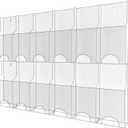 Acrylic Brochure Pamphlet Holder, 12 Pamphlet Holders, Clear Brochure Display Stand Wall Mount, Trifold Flyer Rack, Literature Storage Rack for Home, Offices, Waiting Room