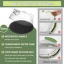 Microwave Splatter Cover for Food, Clear Microwave Lid with Water Steamer, Integrated Handle, Splatter Guard, 10 Plate Covers & 12" Mat, BPA-Free, Essential Kitchen Gadgets and Accessories