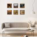 2 x 5x5 Picture Frame Deep Brown for Wall Hanging or Tabletop, Wood 5 x 5 Frame Photo Frame for Wall Horizontally or Vertically, Deep Brown, 1 Pack