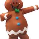 Inflatable Costume Walkable Outfit Adult Blow Up Suit Cosplay Outfit for Christmas/Halloween/Birthday/Carnival, Gingerbread Man