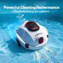 VONKO P10 Pool Vacuum for Above Ground Pool, Cordless Robotic Pool Cleaner and Above Ground Pool Vacuum, Automatic Pool Vacuum with 100-Min Runtime, Self-Parking,White