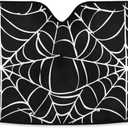 Halloween Spiderweb Windshield Sun Shade for Car Auto SUV Truck Foldable Front Window Sunshade Sun Visor Protector Block UV Rays Reflect Heat, 55" x 28"