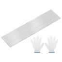 uxcell 316L Stainless Steel Flat Bar 1/8" Thickness, 2" Width, 8" Length, Brushed Finish Trim Strips Sheet for Kitchen DIY Craft Making, Silver Tone