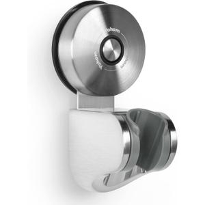 YOHOM Shower Head Holder Suction Cup Handheld Shower Bracket Adjustable Vacuum Shower Wand Hose Holder for Sprayer Nozzle Removable Bathroom Shower Accessory Clip Wall Mount Stainless Steel Brushed
