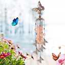 Butterfly Wind Chimes, Gift for Grandma,Birthday Gifts for mom for Daughter,Friend Gift, Aunt, Women,Gardening Decoration for Mother's Day,Christmas, Thanksgiving, Father's Day, Birthday