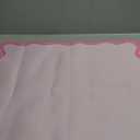 VioraWhite 21" Mini Majiong Mat for Travel Set Cute Scalloped Small Anti Slip Noise Reduction Mahjong Accessories Gifts Domino & Tile Game Table Mat (Pink)