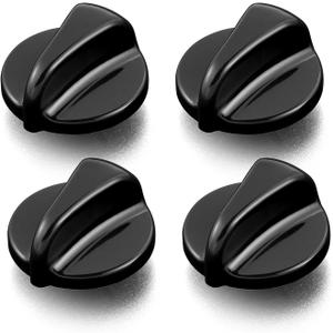 WB03K10035 Stove Knobs Cooktop Replacement Parts for GE Range Cooktop Oven Knob Black Plastic GE Hotpoint General Electric Burner Control XL44 Stove Knob KIP 5963 183d5598 Stove Top Knobs 4 Pcs