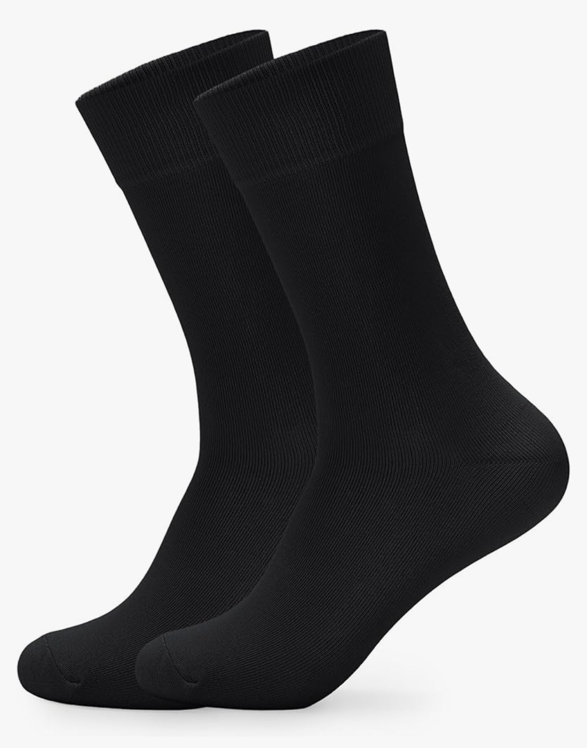 Men's Multi Color Dress Socks Multi Color Comfoy Crew Cotton Dress Socks for Men Wedding Business, One Size