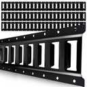 STARLEAPARTS 8' E Track Rail Tie-Down Kit - Heavy Duty 4 Pack Etrack Rails System - Power Coated Steel E Track Bar Rails for Securing Cargo, Garages, Trailers, Vans with 6,000 lbs Breaking Strength