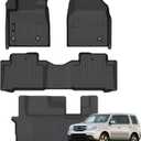 Jenofa-Floor Mats for Honda Pilot 2009-2015 Floor Liner Waterproof All Weather Car Mats for Honda Pilot Durable Custom Fit Accessories Black