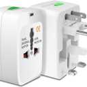 Portable Worldwide Universal Power Adapter All in One International Out of Country Travel Wall Charger Plug for Wall Plug Input in USA EU UK France Italy Australia India Outlets by Cellet